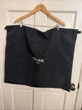 New Celine Black Large Fabric Logo Dust Bag
